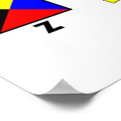 Poster Nautisch vlaggenalfabet en getallen (Hoek)