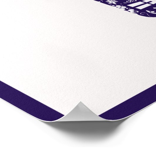 Poster Navy Dala Horse (Hoek)