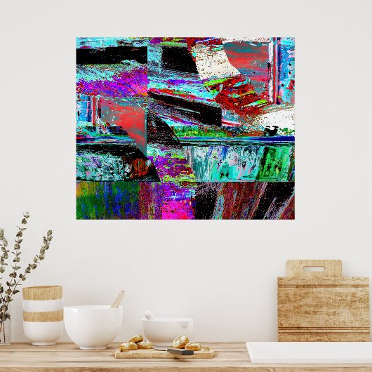 Poster – Neon Pulse (Keuken)