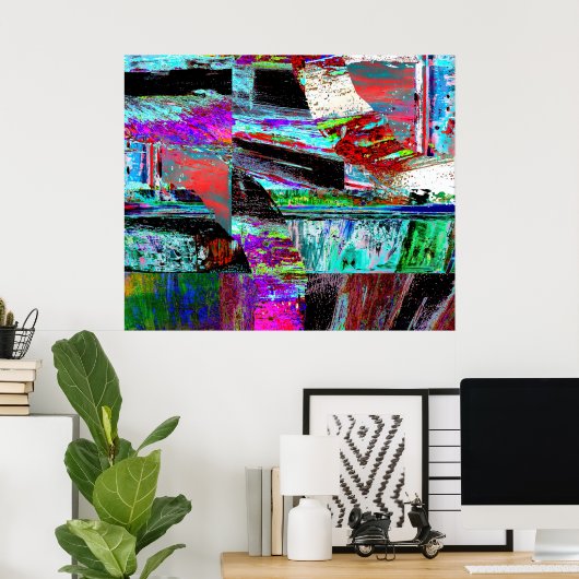 Poster – Neon Pulse (Thuiskantoor)