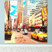 Poster New York City Canvas Afdruk (Insitu (Houten vloer))