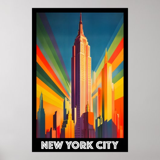 Poster, New York City, Empire State Building Poster (Voorkant)