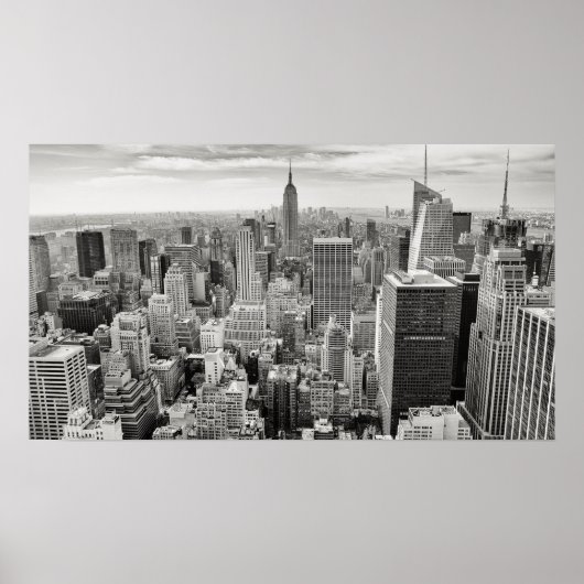 Poster - New York City Silhouette Z/W (Voorkant)