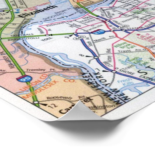 Poster - New York City Travel Map (Hoek)