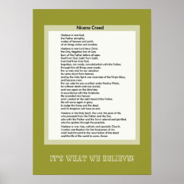 Poster Nicene Creed Christelijk Print