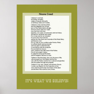 Poster Nicene Creed Christelijk Print
