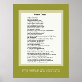 Poster Nicene Creed Christelijk Print