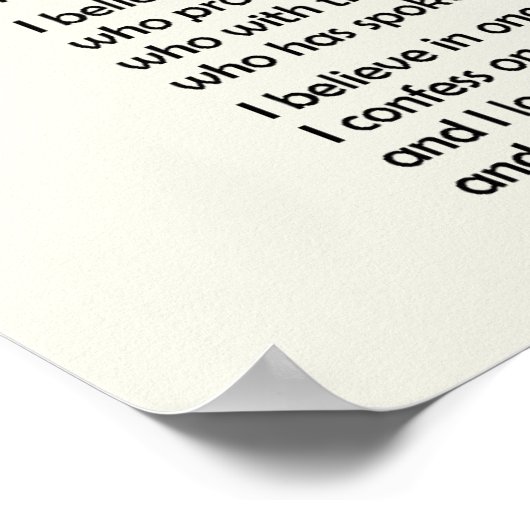 Poster-Nicene Creed~ ! Poster (Hoek)