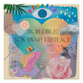 poster niet-binaire transgentische eenhoorn (Voorkant)