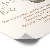 Póster No Digas Bebé letrero para Baby shower Poster (Hoek)