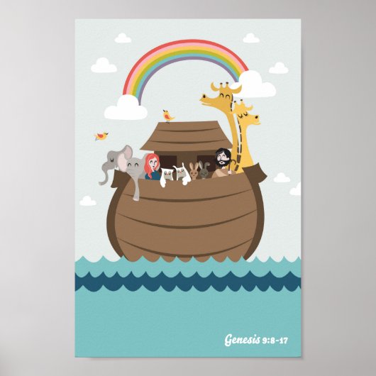 Poster Noah's Ark Animal Pairs Christelijke Wall A (Voorkant)