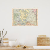  Poster Noord-Amerika Kaart (Keuken)