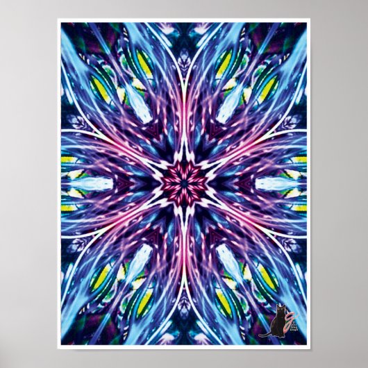 Poster Noord-Star Kinetic Collage Kaleidoscoop (Voorkant)