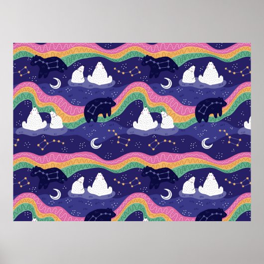 Poster Noordelijke Lichten (Voorkant)