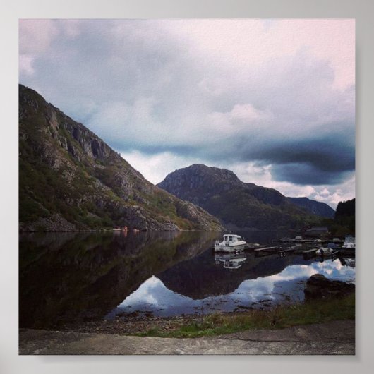 Poster Noorwegen Fjord (Voorkant)
