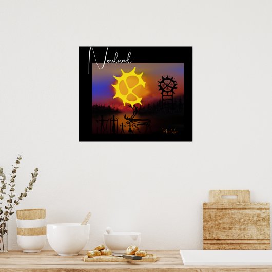 Poster Norrlands kväll (Keuken)