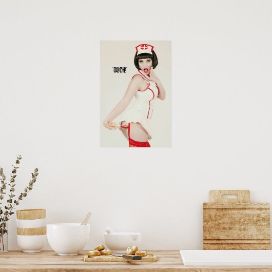Poster Nurse Pinup (Keuken)