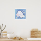Poster NURSERIE: BABY ELEPHANT + BUNNY (Keuken)