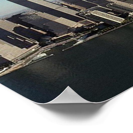 POSTER NYC~ in Memoriam ~ Twin Towers (Hoek)