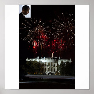 poster OBAMA-FIREWORKS IN HET WIT-HUIS