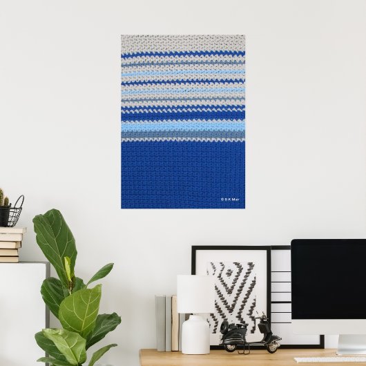 Poster - Ocean Horizon in Crochet (Thuiskantoor)
