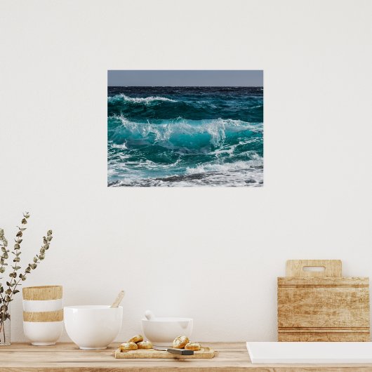 Poster Ocean Waves (Keuken)