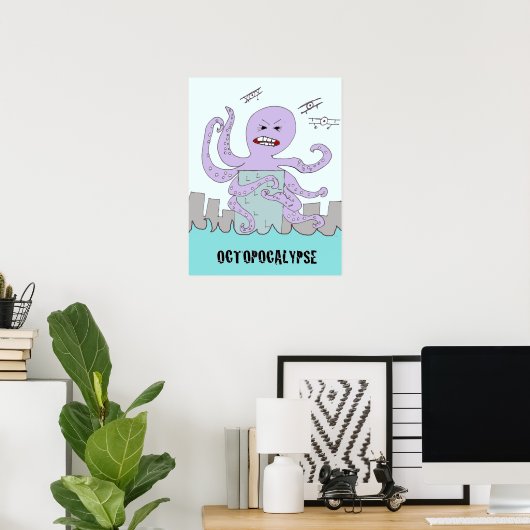 Poster octopocalypse (Thuiskantoor)