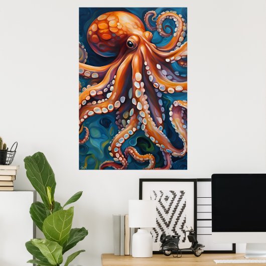 Poster | Octopus | Kunst (Thuiskantoor)