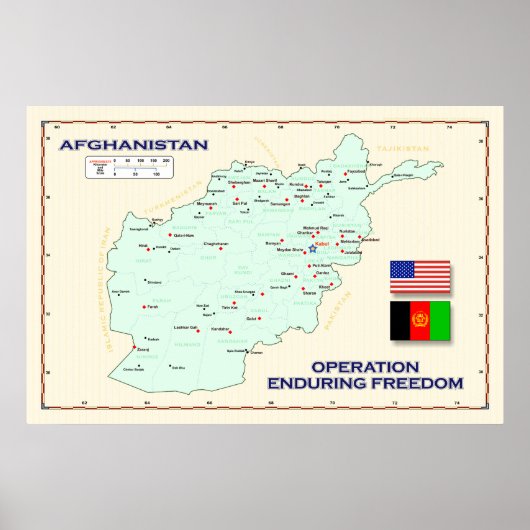 Poster OEF-kaart (Voorkant)