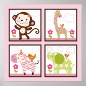 Poster oerwoud/Dieren/Afdrukmuur Art (Voorkant)