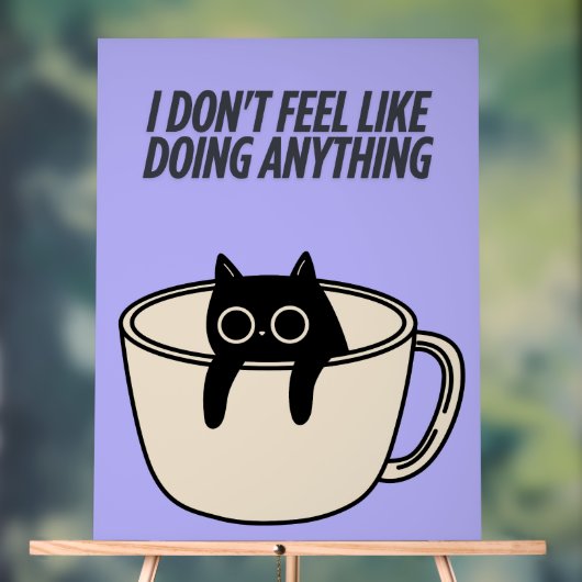 POSTER OF A LAZY CAT (Neutraal)