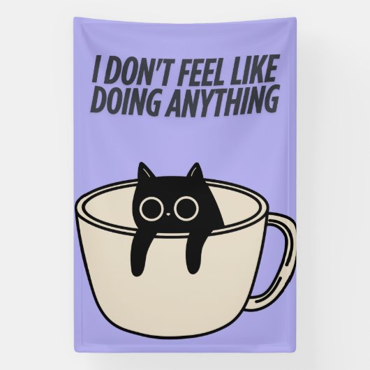 POSTER OF A LAZY CAT Banner (Verticaal)