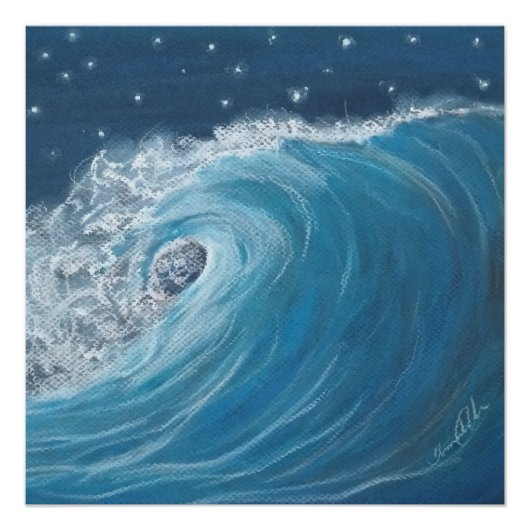 poster of a oil pastel wave (Voorkant)