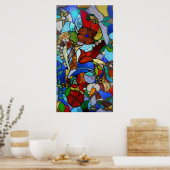 Poster of afdruk van het Floral Garden Window van (Keuken)