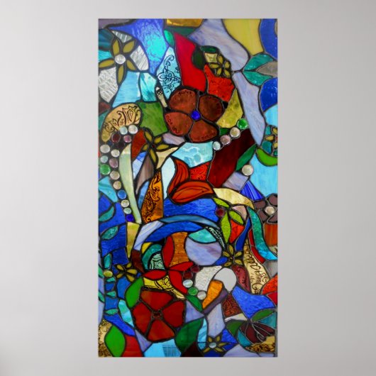 Poster of afdruk van het Floral Garden Window van (Voorkant)