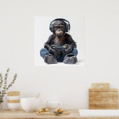 Poster of download gamer chimp voor kinderen (Keuken)