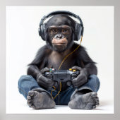 Poster of download gamer chimp voor kinderen (Voorkant)