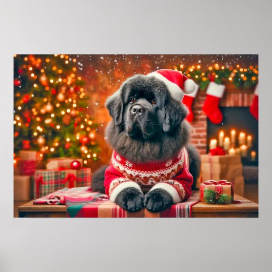 Poster of Newf Posing for Annual Portrait (Voorkant)