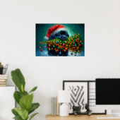 Poster of Newfie Carrying a Christmas Tree (Thuiskantoor)