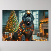 Poster of Newfie Decorated for Christmas (Voorkant)