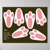 Poster of Ready to Cut-Out Easter Bunny Tracks (Voorkant)