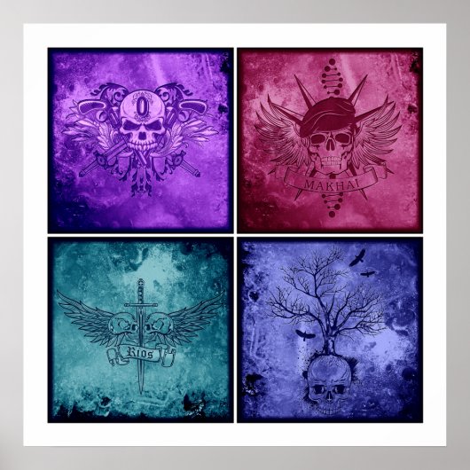 Poster: O'Kanes, Riders, Rios & Makhai Logos Poster (Voorkant)