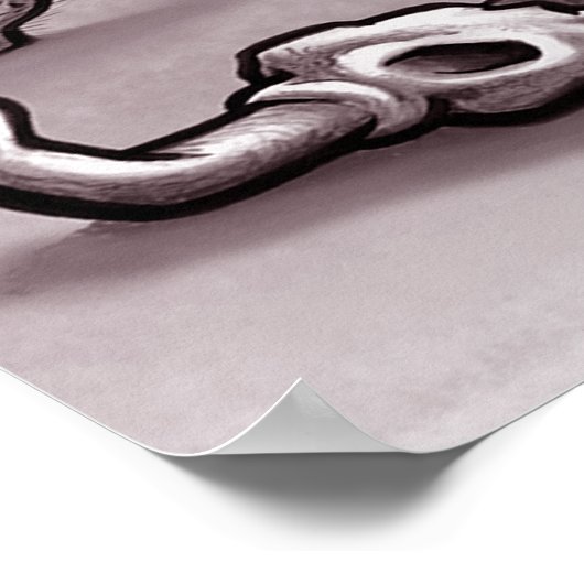 Poster Old Texas Cartoon Map (Hoek)