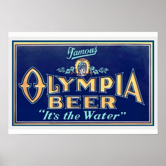 Poster Olympia Beer 13 x 19 (Voorkant)