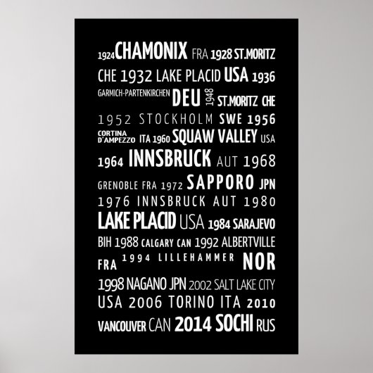 Poster Olympische Winterspelen (Voorkant)