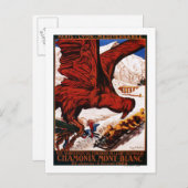 poster Olympische Winterspelen 1924 Briefkaart (Voorkant / Achterkant)