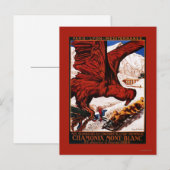 poster Olympische Winterspelen 1924 Briefkaart (Voorkant / Achterkant)