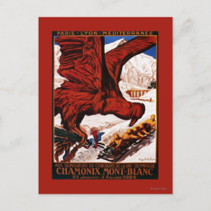 poster Olympische Winterspelen 1924 Briefkaart
