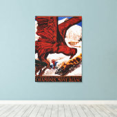 poster Olympische Winterspelen 1924 Canvas Afdruk (Insitu (Houten vloer))
