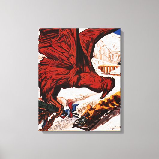 poster Olympische Winterspelen 1924 Canvas Afdruk (Voorkant)